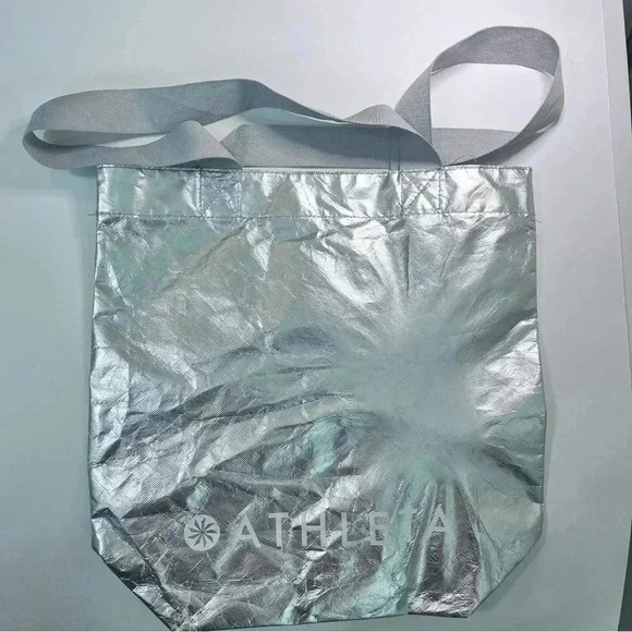 Athleta Silver Reusable Shopping Grocery Bags Lot of 3 - Picture 5 of 5